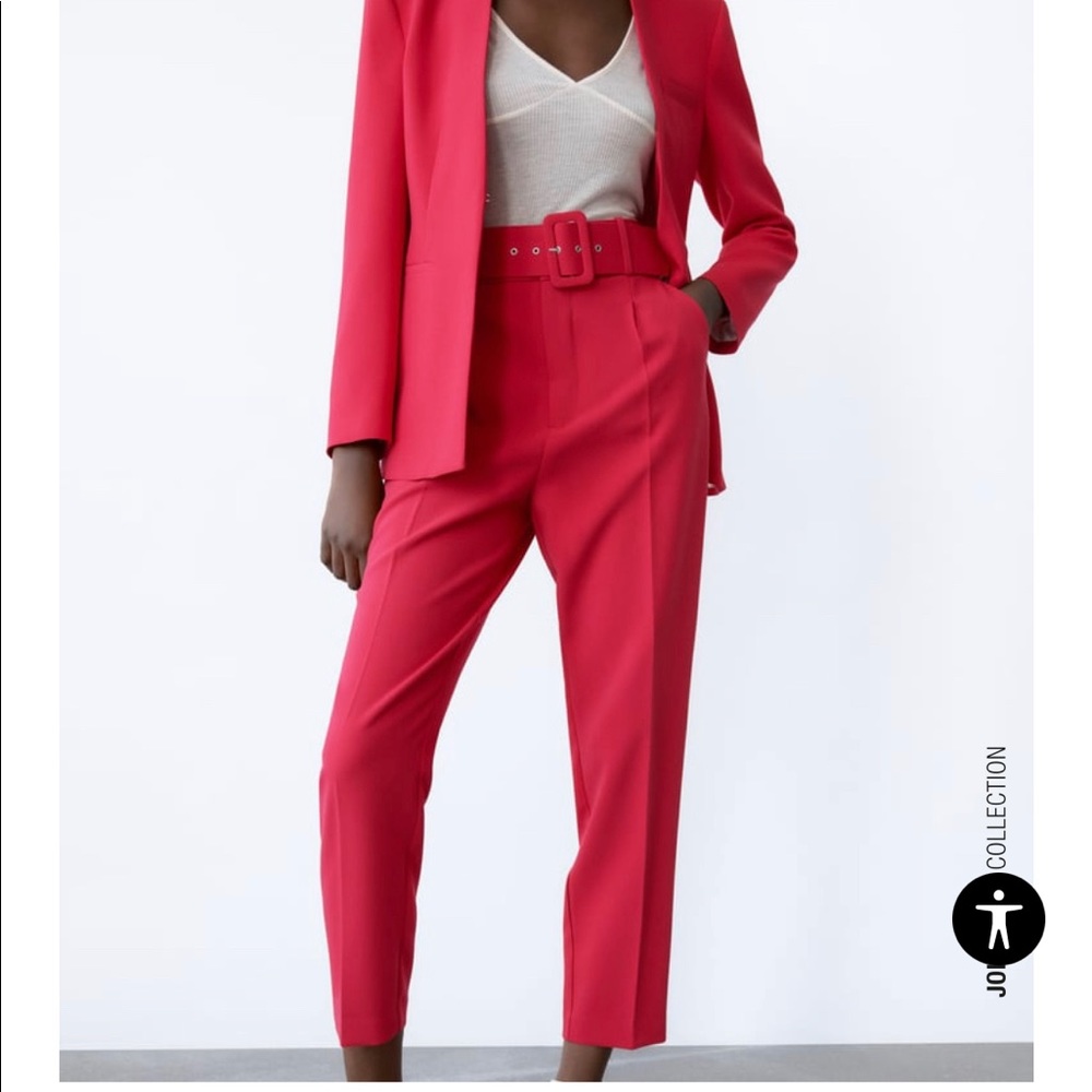 Brand New Zara High Waisted Pants with Belt